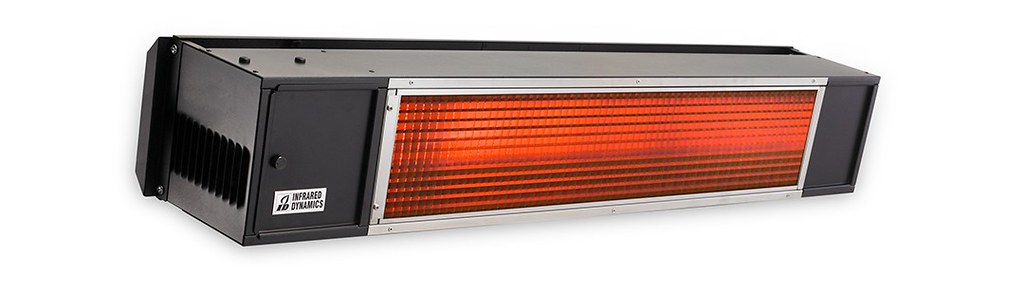 Infrared Dynamic Sunpak S34 TSR Natural Gas Outdoor Infrared  Patio Heaters in Stainless & Black with Front Fascia Kit