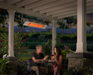 Sunpak Outdoor Infrared Patio Heater in Black with Stainless Steel Front Fascia Kit