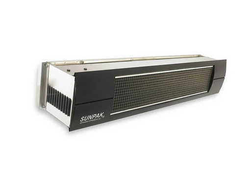 Sunpak Outdoor Infrared Patio Heater in Stainless Steel with Black Front Fascia Kit
