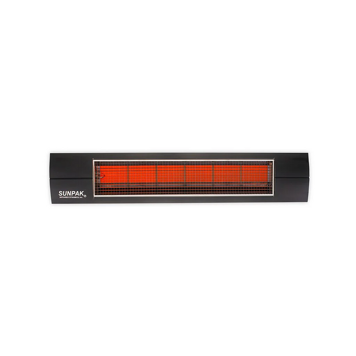 Sunpak Outdoor Infrared Patio Heater in Stainless Steel with Black Front Fascia Kit