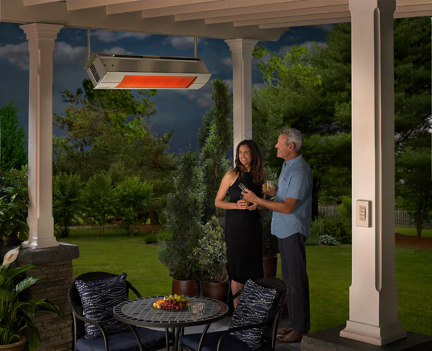 Sunpak Outdoor Infrared Patio Heater in Stainless Steel with Stainless Steel Front Fascia Kit