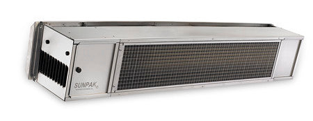 Sunpak S34 S 12004LP Liquid Propane Outdoor Infrared Patio Heater in Stainless Steel 34000 BTUs - 48 x 8 x 8 in.