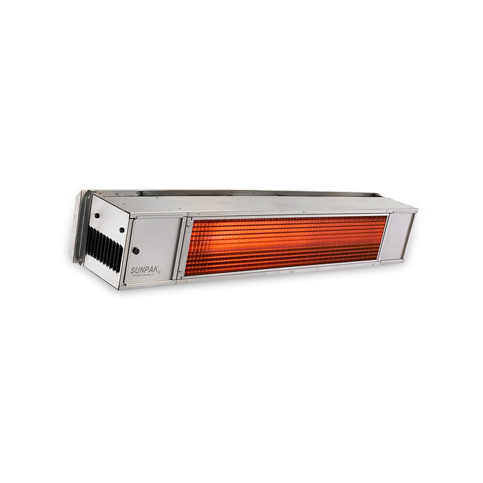 Sunpak S25 S 12003LP Liquid Propane Outdoor Infrared Patio Heater in Stainless Steel 25000 BTUs - 48 x 8 x 8 in.